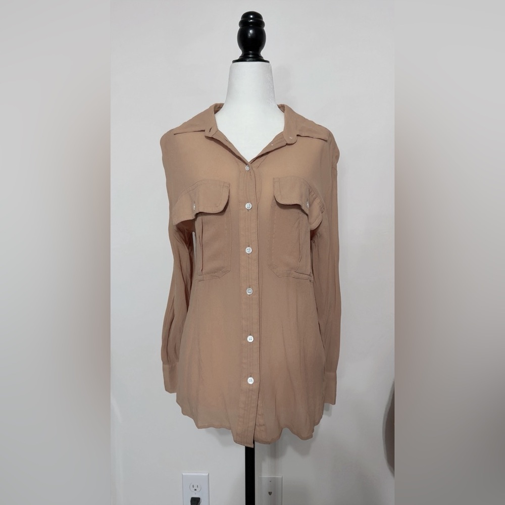 Banana Republic Light Brown Button-Down Shirt